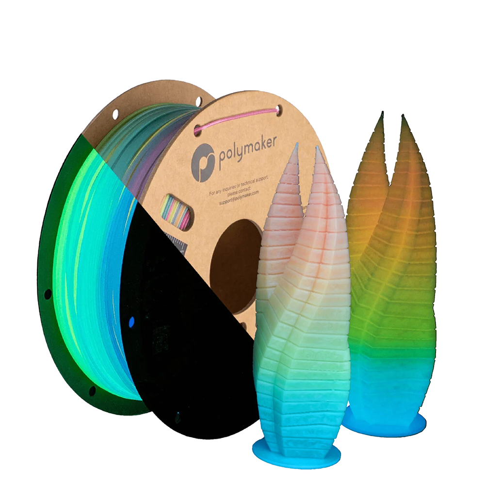 Special PLA filament that has many color which can glow in the dark